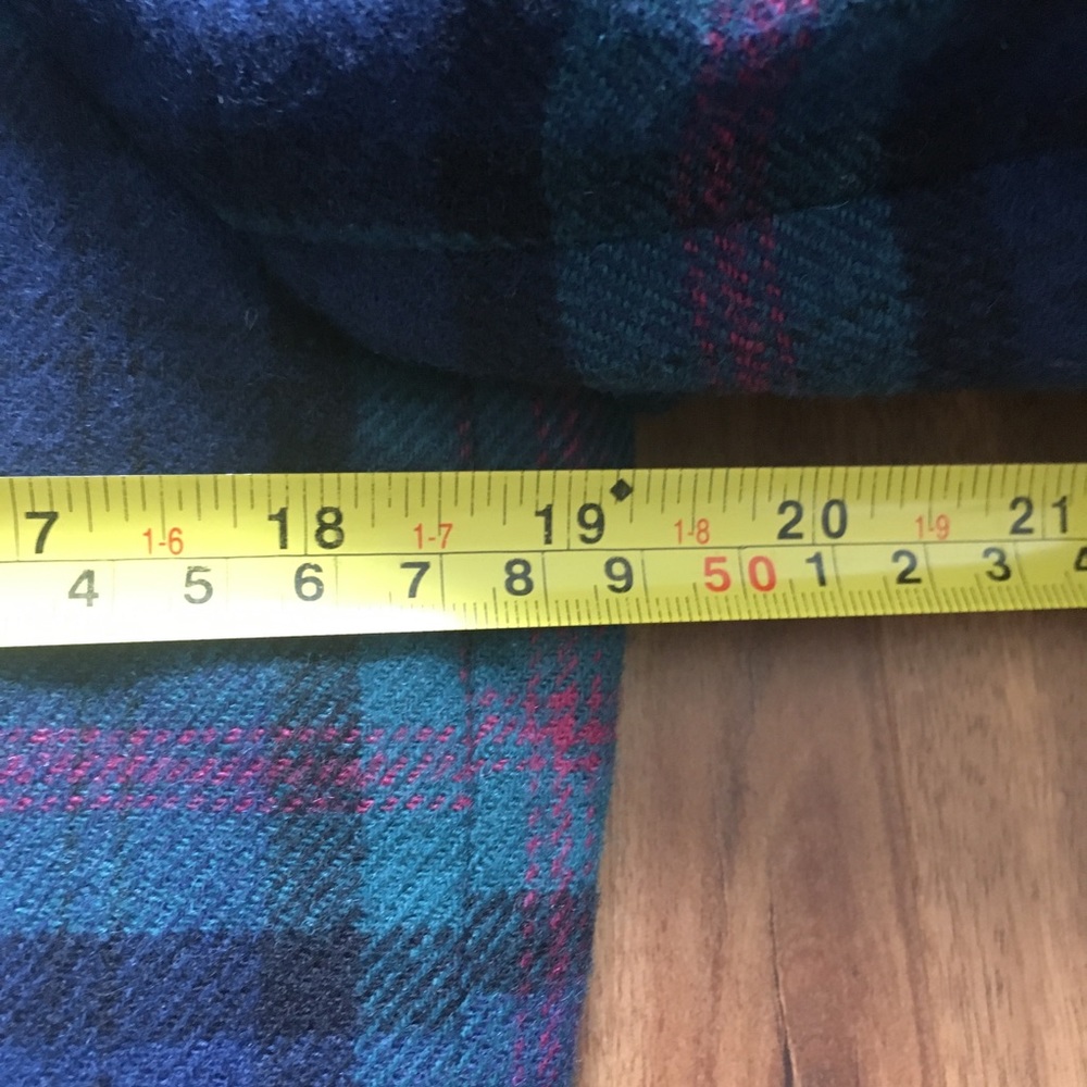 Pendleton wool vintage blue plaid blazer jacket S/M - Picture 6 of 9